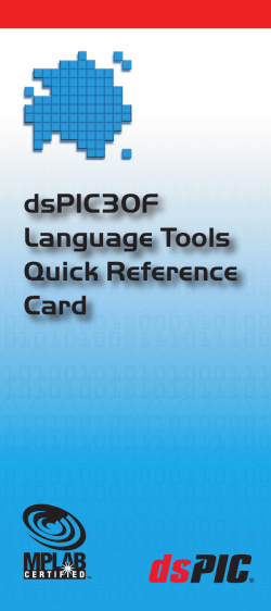 Microchip dsPic 30F Programming reference guide
