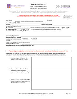 Activity Request Form