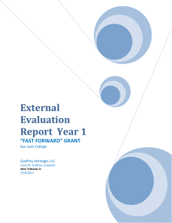 External Evaluation Year One