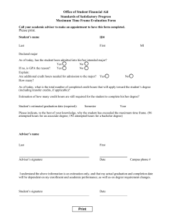 Maximum Time Frame Evaluation Form
