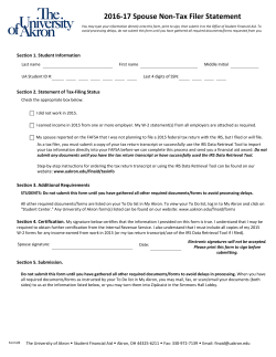 Spouse Non-Tax Filer Statement