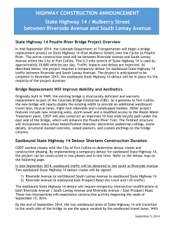 Mulberry Bridge Detour Begins September 23