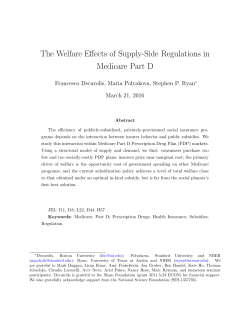 The Welfare Effects of Supply-Side Regulations in Medicare Part D