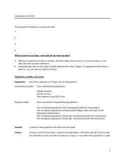 Introduction to ST372 Notes with blanks