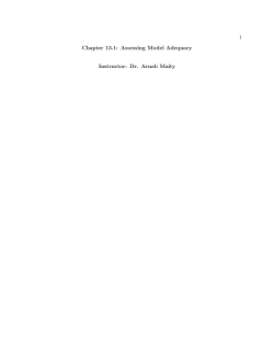 Assessing Model Adequacy