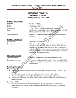 Marketing Principles