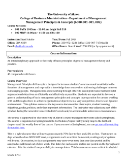 Management: Principles Concepts