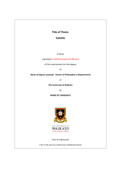 Thesis title page template