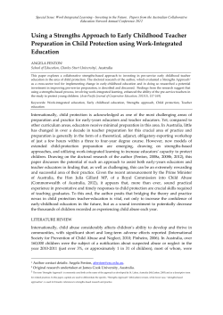 Using a strengths approach in work-integrated education