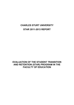 Student Transition and Retention (STAR) Project Report