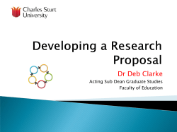 Developing a research proposal