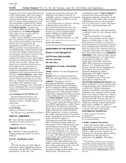 Link to Notice of Interim Tempora;ry Final Rule on Segregation of Lands--Renewable Energy