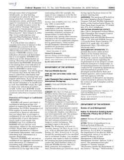 Link to Federal Register Notice (12/29/2010)