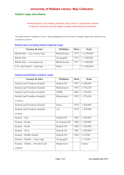 Ireland regional and city