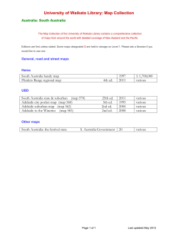 South Australia and Adelaide