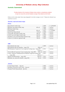 Queensland and Brisbane