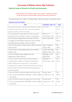 Pacific and Australasia Historical