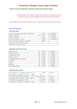 French Polynesia, Pitcairn Island and Easter Island (Rapa Nui)
