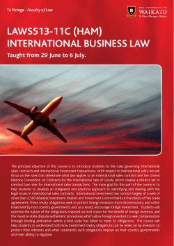 International Business Law coming to Waikato