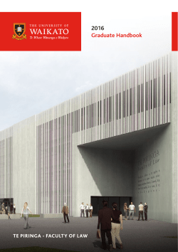 Law Postgraduate Handbook 2016