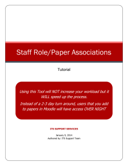 Staff Role/Paper Association Tool