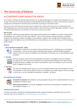 2016 Accountants Client Newsletter Service