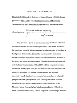 The effects of burning in mountain big sagebrush on key sage grouse habitat characteristics in southeastern Oregon