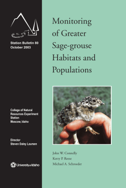 Monitoring of greater sage-grouse habitats and populations