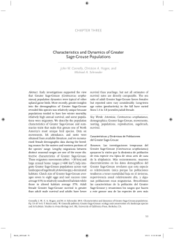 Characteristics and dynamics of greater sage-grouse populations