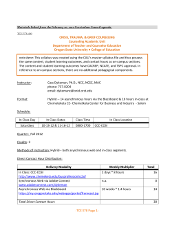 TCE 578-400 Crisis, Trauma, Grief Counseling