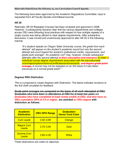Proposed Revision of Academic Regulations