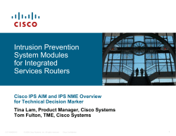 Cisco IPS Modules Technical Overview