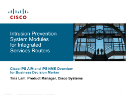 Cisco IPS Modules Business Overview