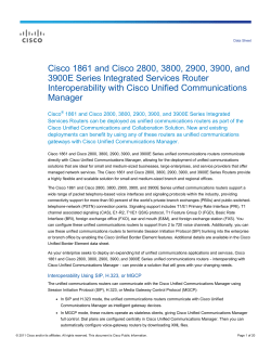 Router Interoperability with Cisco Unified Communications Manager