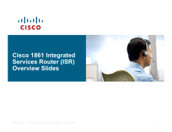 Cisco 1861 Integrated Services Router (ISR) Overview