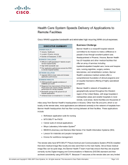 Banner Health Speeds Delivery of Applications to Remote Facilities