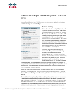 A Hosted and Managed Network Designed for Community Banks