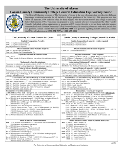 Lorain County Community College Equivalency