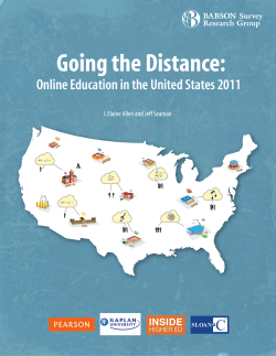 Going the Distance: Online Education in the United States 2011