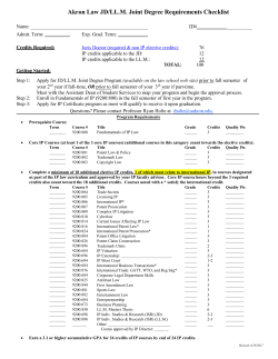 JD/LLM Audit Form 100 credits