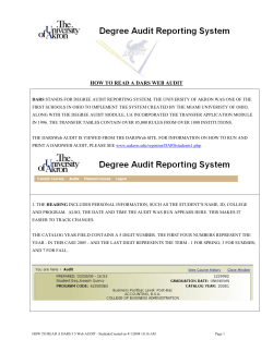 How to run your DARS Report