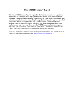 Akron Law Class of 2012 NALP Employment Report