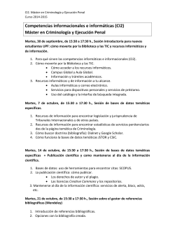 Horari del Curs de Biblioteca