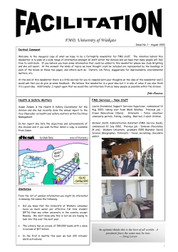 Facilitation Issue no 1 - August 2002