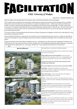 Facilitation Issue no 113 - November/December 2013