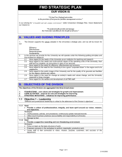 FMD Strategic Plan