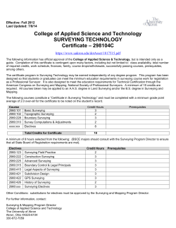 Surveying Technology (18 credits)