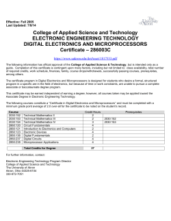 Digital Electronics and Microprocessors (27 credits)