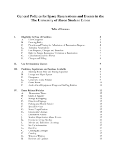 Space Reservation Policies 2015