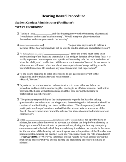 Hearing Board Script 2.10.12